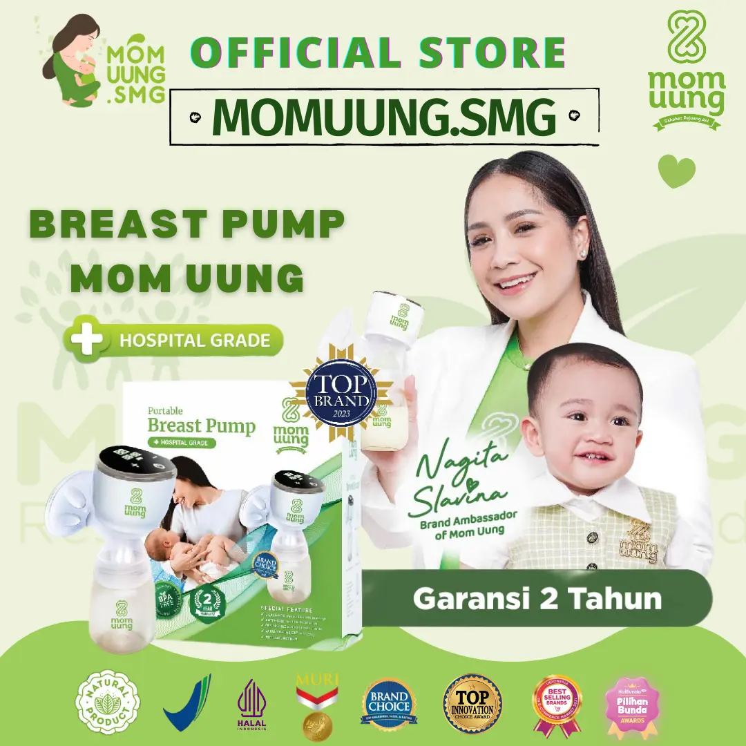 MOM UUNG Pompa ASI Portable Elektrik Silent Breast Pump