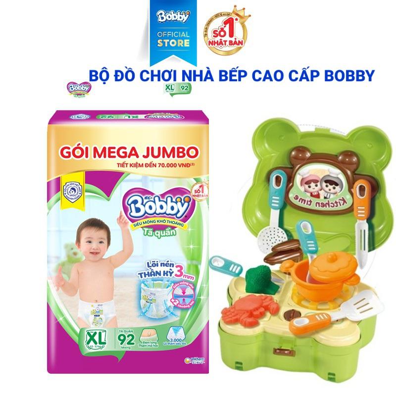 KÈM BỘ ĐỒCHƠI NHÀ BẾP. TÃ QUẦN BOBBY MAGA JUMBO  LÕI NÉN THẦN KỲ M120,L104,XL92,XXL84. date 2026