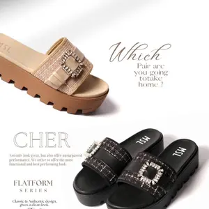 SANDAL WANITA KIDS SLIDE RINGAN ANTI SLIP MSL CHER SERIES