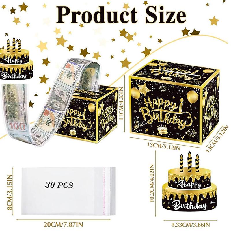 Product Introduction of Hộp giấy rút tiền sinh nhật, 1 CÁI, thiết kế vui vẻ, hộp bất ngờ 22