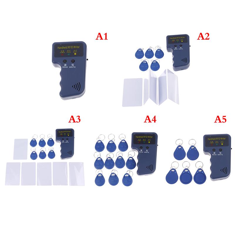 Product Introduction of 125KHz EM4100 RFID Copier Writer Programmer Reader + Rewritable ID Keyfobs Tags 10
