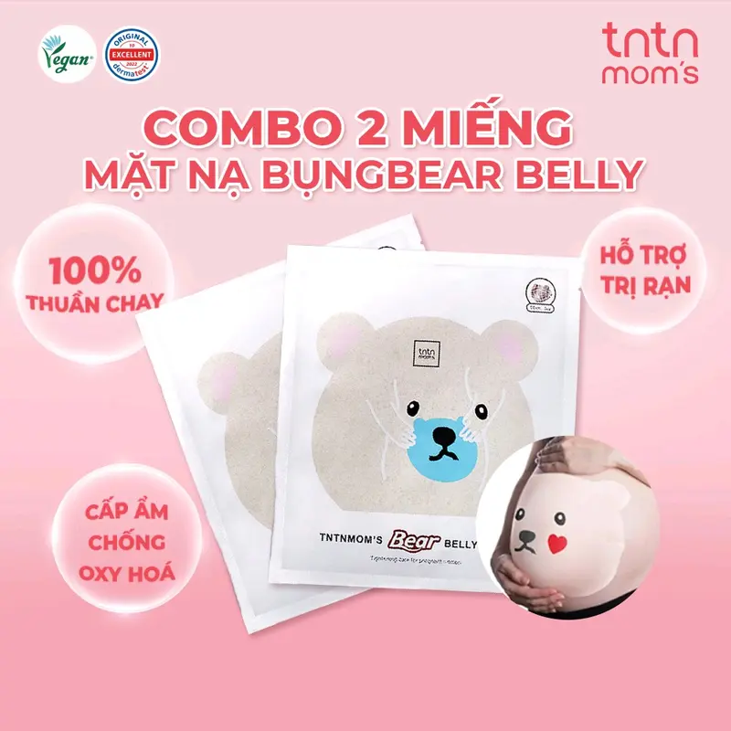 Combo 2 miếng Mặt nạ bụng tntnmom's (kèm sticker) 0