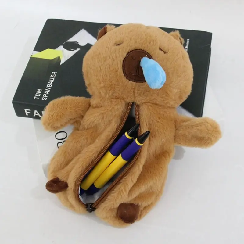 Túi Đựng Bút Nhồi Bông Thiết Kế Hoạt Hình, Đồ Chơi Capybara, Túi Lưu Trữ Dung Tích Lớn, Hộp Đựng Bút Chì Đa Chức Năng, Thích Hợp Cho Học Sinh 3