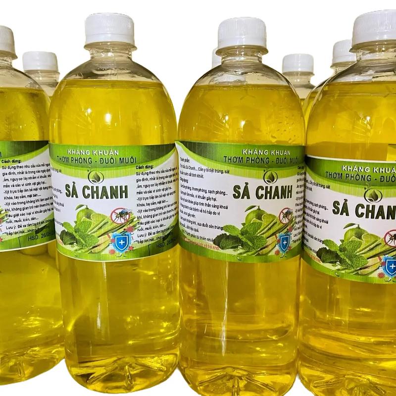 (TẶNG VỎ CHAI XỊT) Tinh dầu sả chanh LAU SÀN (KHÔNG DÙNG TREO XE) kháng khuẩn, đuổi muỗi và côn trùng tạo không gian sạch sẽ thoáng mát Làm Sạch