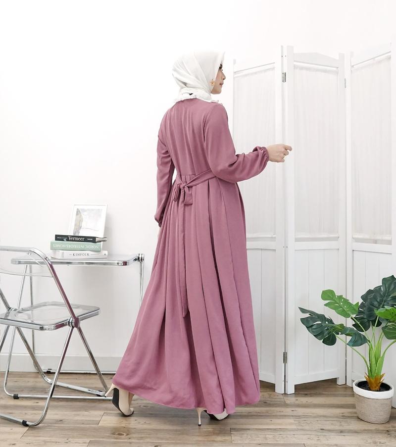 Product Introduction of Gamis Renda sweet lengan panjang model fashion wanita muslim modem terbaru new arrival model kekinian kombinasi brukat 6