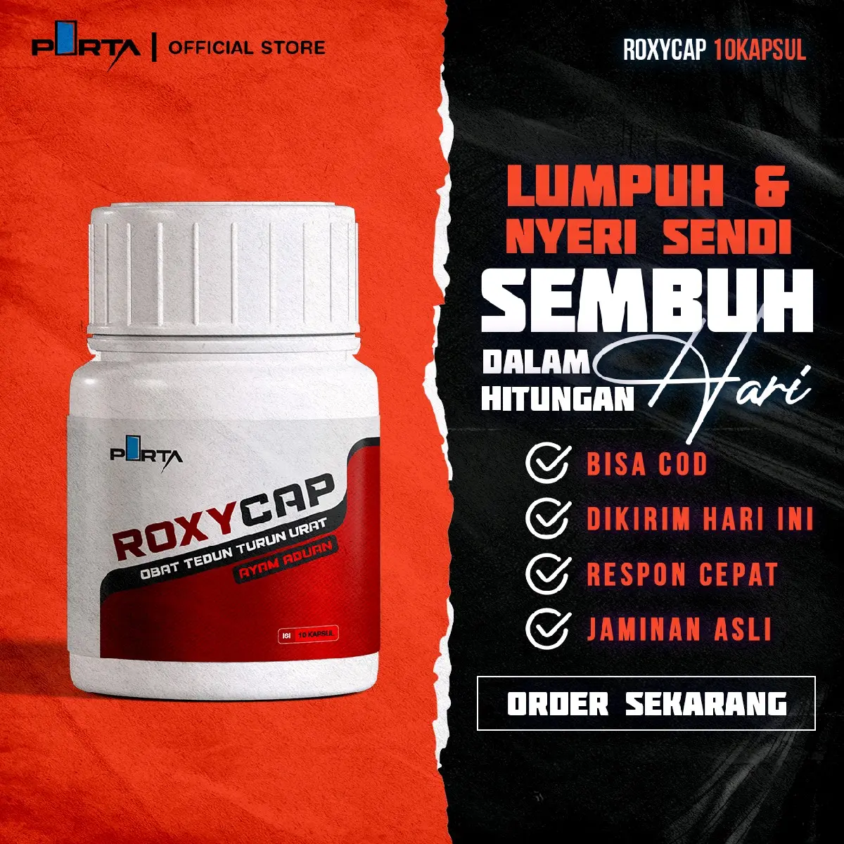 ROXYCAP - OBAT KAKI AYAM PINCANG LUMPUH TEDUN AYAM ADUAN LAGA