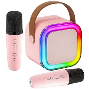 Portable Wireless Speaker with Counts Microphone, USB Rechargeable Karaoke Speaker, Wireless Bluetooth-compatible Speaker for Home, KTV, Party