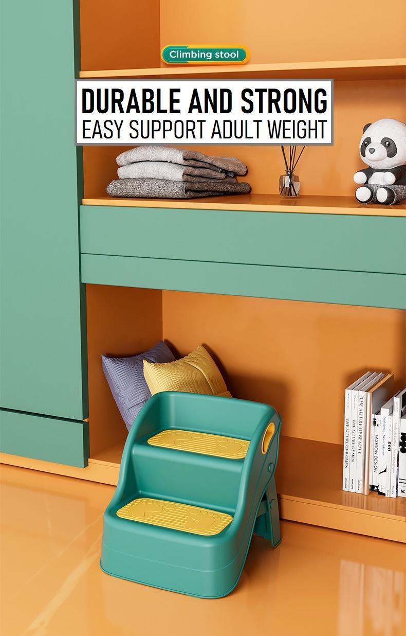 Product Introduction of Toddler Kid Children Step Stool Ladder Toilet Bathroom Foldable  2 Tier Step Board Potty Training 61