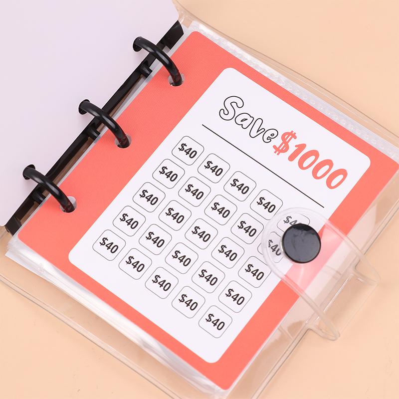 Product Introduction of Simple Mini Binder Money $150/300/500/1000 Savings Challenge Binder Cash Budget Storage Book Budget Binder With Cash Envelopes 29