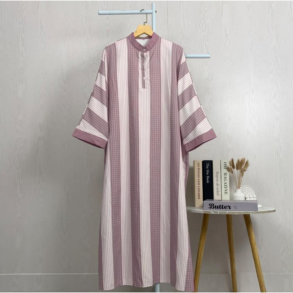 Asaya Gaun Gaya Elegan Kasual Lengan Panjang Dengan