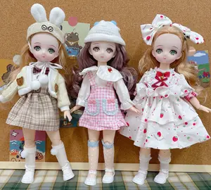Seri DM UGJ Mainan anak Boneka BJD Doll 30cm Cute DIY Girls Gift Princess Dress