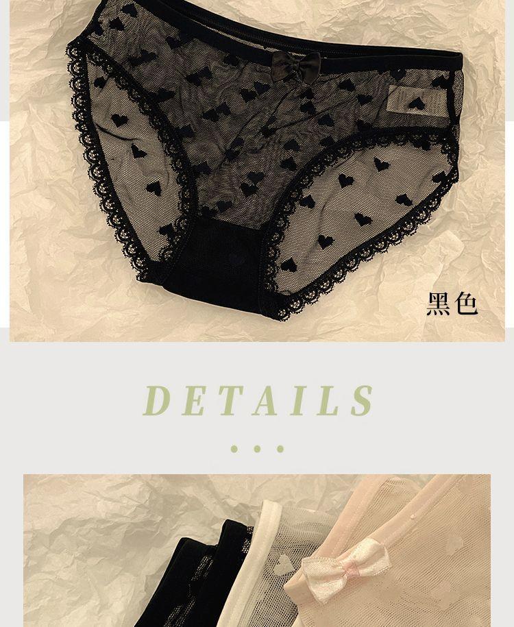 Product Introduction of Đồ Lót Ren, Dành Cho Nữ, Chất Liệu Cotton, Kháng Khuẩn, Thích Hợp Cho Học Sinh, Gợi Cảm Và Cá Nhân Hóa, Thiết Kế Quyến Rũ, cạp vừa, Quần Lót Không Đường May An Toàn, Bộ Sưu Tập 2364 Người 15