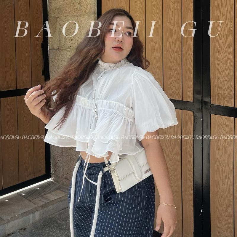 Product Introduction of |BAOBEII.GU| Áo Mia- babydoll tay phồng voan tơ_ có bigsize 8