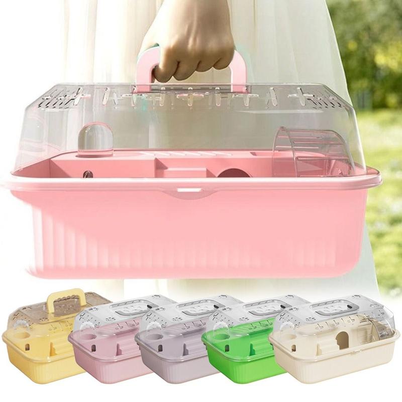 New Openable Top Hamster Cage Ventilation Transparent Hamster Habitat ...