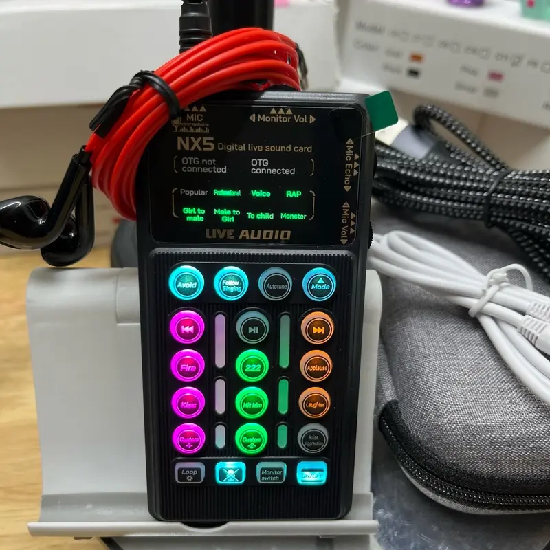 Bộ hát live soundcard NX5 đầy đủ cho điện thoại ạ 7