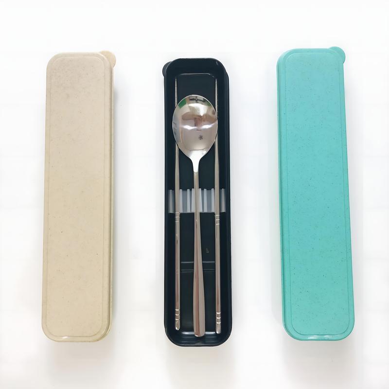 Bộ Muỗng Đũa Inox JoyMall Dùng Mang Đi Cho Cá Nhân, Văn Phòng, Du Lịch Dễ Thương Kèm Hộp Đựng Lúa Mạch - JoyMall