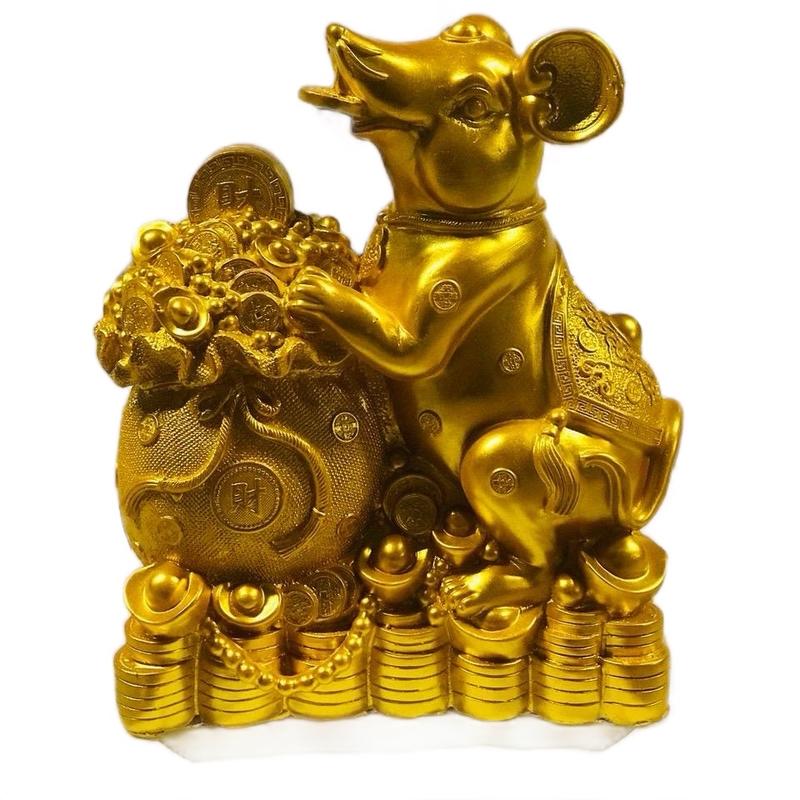  Heo đất Heo đất hình CHUỘT Kim Sa Ôm Túi Tiền Vàng | Decor | Ống Tiết Kiệm | 12 con giáp | phong thủy | Kèm Ảnh thật Ống Heo Đựng Tiền heod  attietkiem con  lợn 