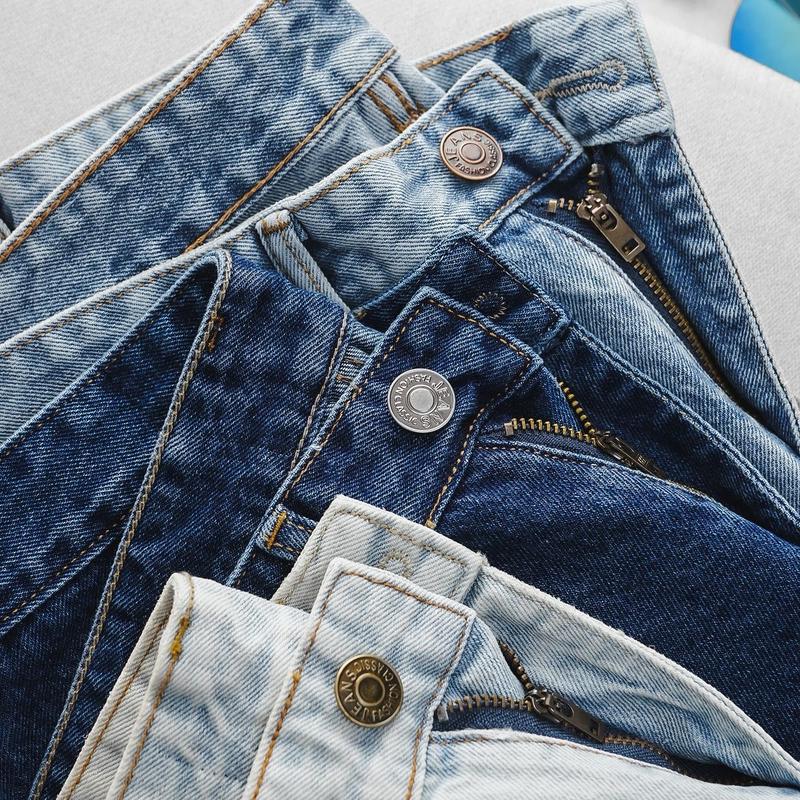 Quần short đùi jean nam cotton ống suông trên gối xanh dương túi chéo hàng VNXK Menswear Có Túi Pants 3