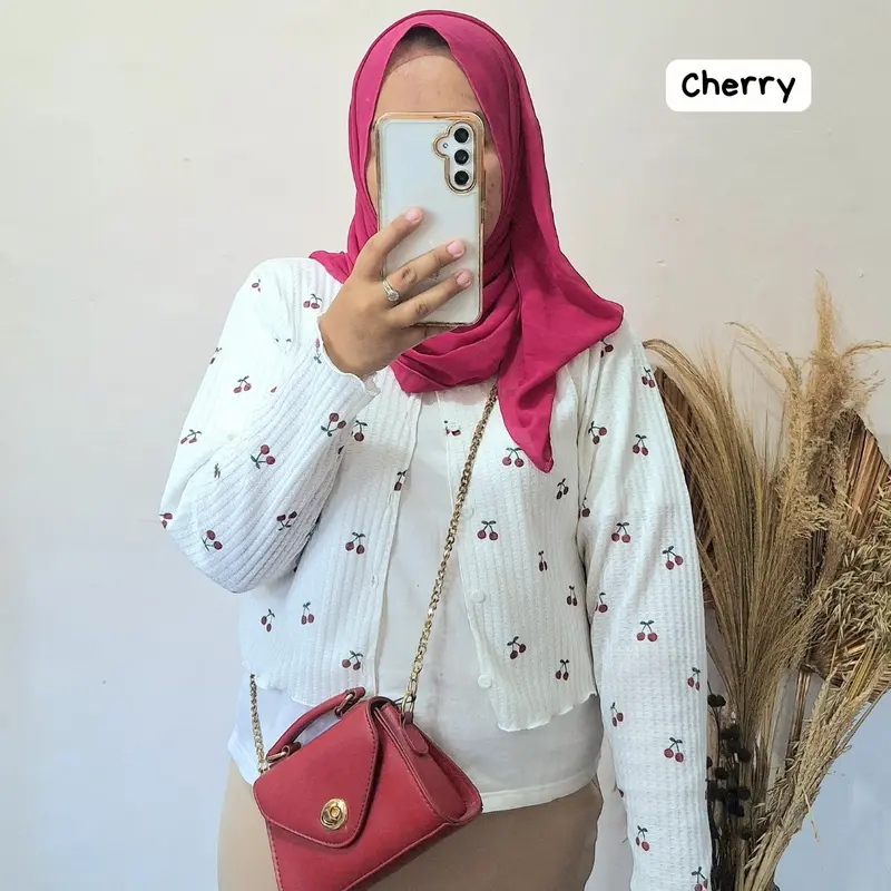 CARDI CROP WAFER MOTIF |  Atasan Wanita Crop 5
