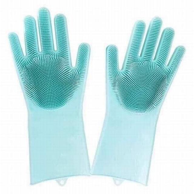 [1 Đôi] Bao Tay Rửa Chén Silicon Găng Tay Rửa Chén Bát Silicon Vệ Sinh Nhà Cửa Đa Năng 3