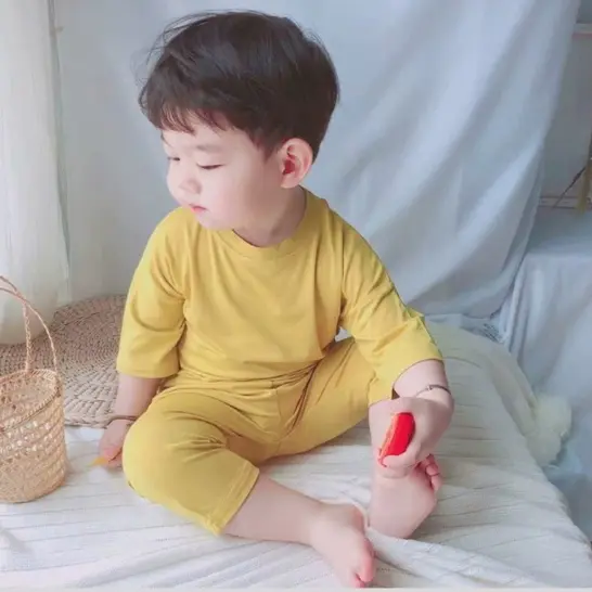 Hàng loại 1 - Bộ dài tay cho bé COMIMO BABY Bộ đồ bé trai bé gái Thun Lạnh Minky Mom Viền Lửng ống rộng từ 5-18kg 2
