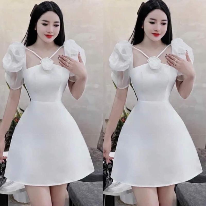 Von Tafta Bigsize 50-95kg Đầm Váy Nữ Thời Trang Cổ Vuông Phối Cotton Mùa Đông Size M L XL 2XL Dress Women Kích Cỡ Đa Dạng Màu Sắc Thích Hợp
