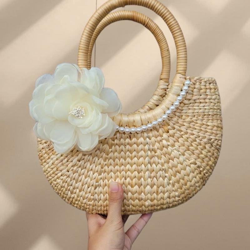  Kho sỉ túi cói - Túi lục bình chụp hình đi biển- Túi đi du lịch vintage1 