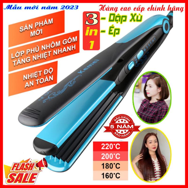 Máy Kẹp, Duỗi Tóc, Uốn Xoăn Đa Năng 3 in 1 Hàng Chính Hãng