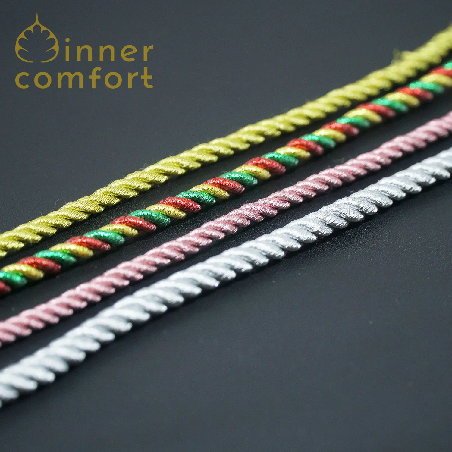 Tali Tambang Glitter Metalik  / Tampar / Kur / Rope / Cord Gold / SIlver Meteran