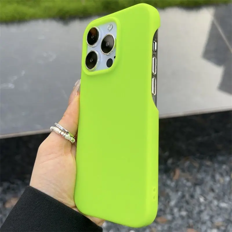 Ốp Lưng iPhone 16 / 15 Pro Max, Tương Thích Với iPhone 13 / 12 / 11 / 14 Plus, Ốp Lưng Nửa, Màu Trơn T4A78-32 6