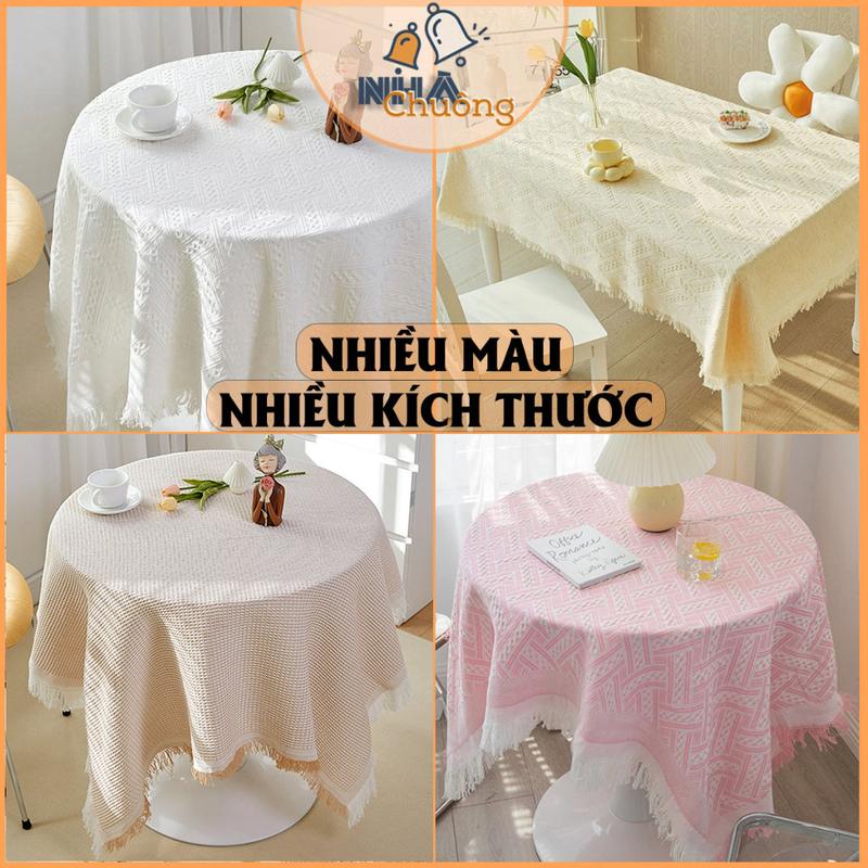 Khăn Trải Bàn Vải Cotton Cao Cấp Thảm Trải Ghế Sofa Trải Bàn Tròn Chữ Nhật Bàn Vuông Decor