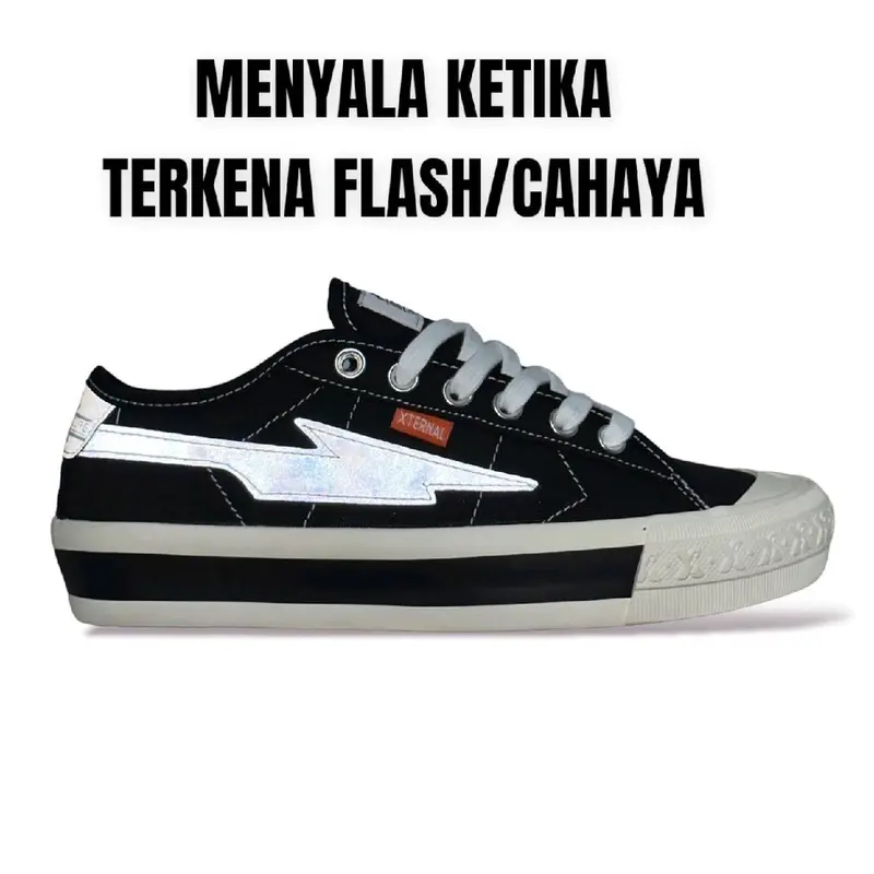 Sepatu Xternal - Sneakers Casual Pria Wanita Mitterns Storm Low White Reflective Original 100% Sneaker Terbaru Kekian 1
