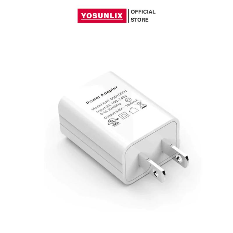 Củ Sạc USB 5V 1A Yosunlix Chất Liệu PC Chống Cháy Chứng Nhận CE/UL/FCC Phụ Kiện