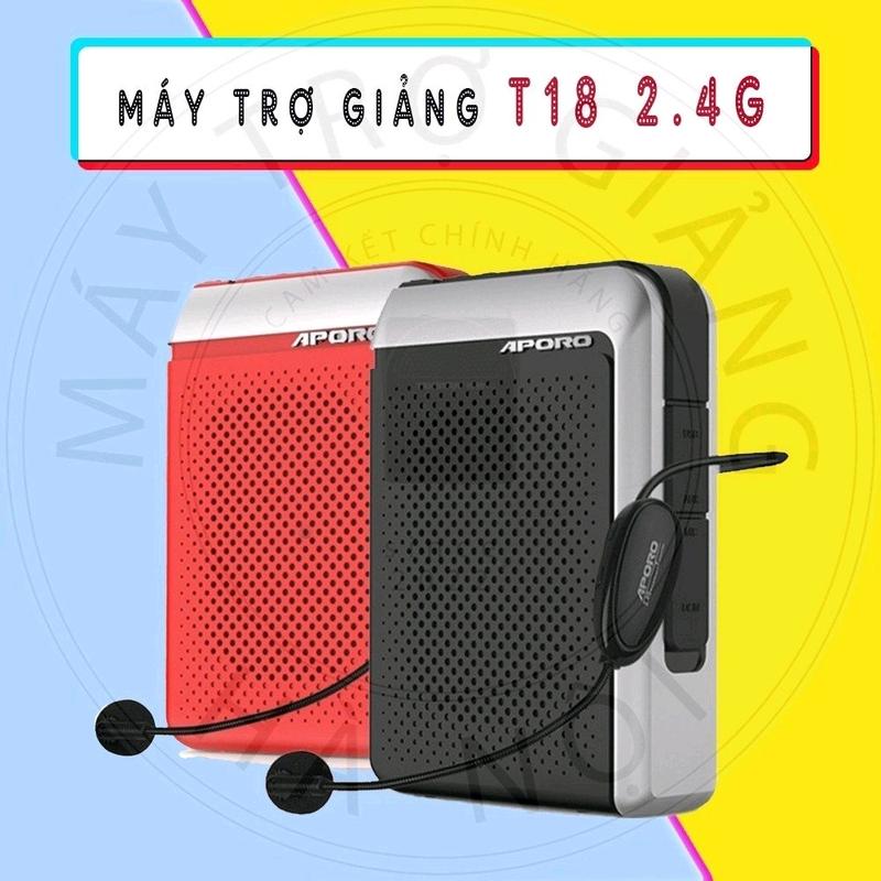 [CHÍNH HÃNG] Máy trợ giảng APORO T18, sử dụng sóng UHF/2.4G, công suất lớn, cho giáo viên, hướng dẫn viên, diễn giả...