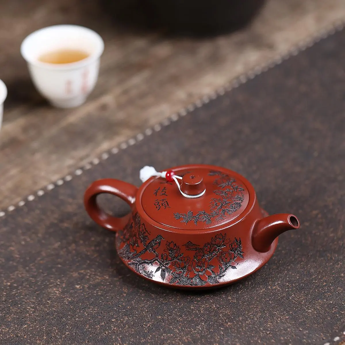 Authentic Yixing Zisha Teapot - 100% Handmade Chinese Tea Set for English Breakfast/Earl Grey (Premium Gift for CNY/Mid-Autumn)