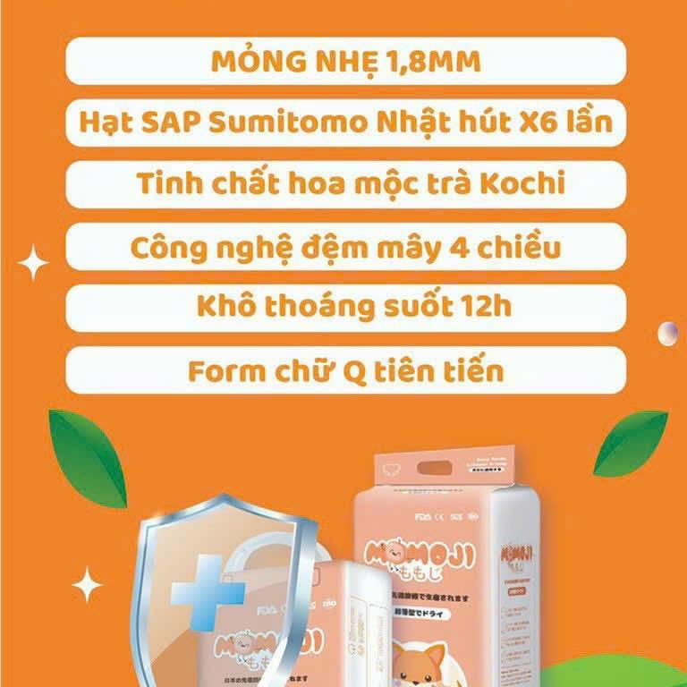 Combo 3 Tã quần Momoji Extra Nhật Bản, thoáng khí, thoát ẩm tốt giúp da bé sơ sinh khô thoáng dài lâu Cho Bé 5