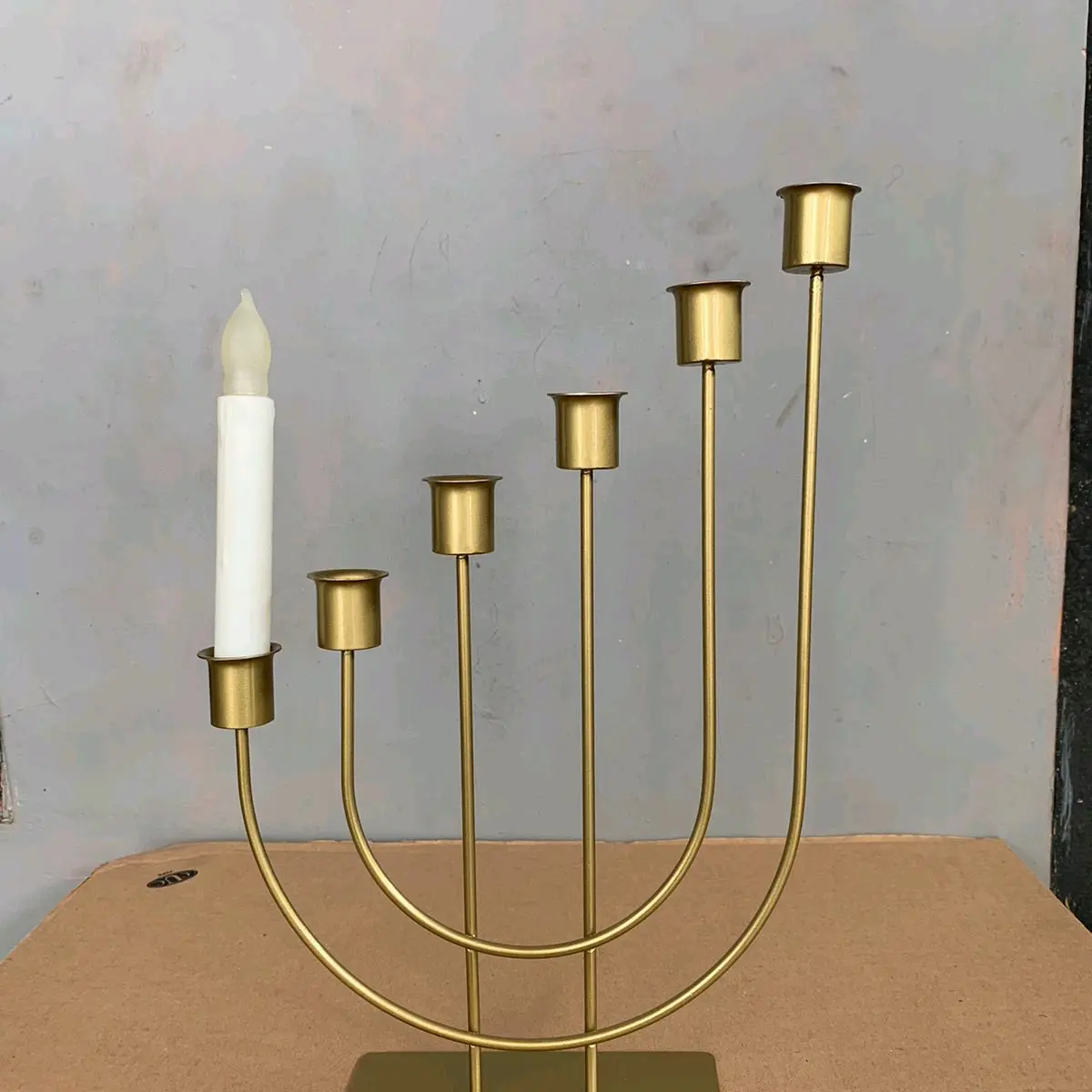 tempat lilin elegan cabang 6 real pic