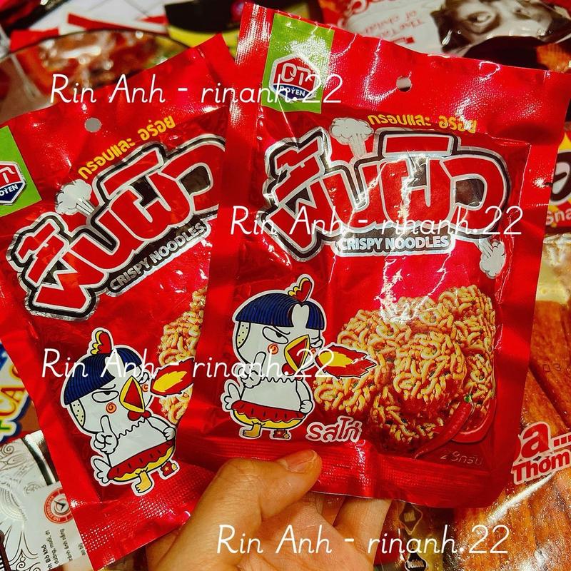   Bịch 20 gói  Snack mỳ tôm gà viên đỏ Cay 