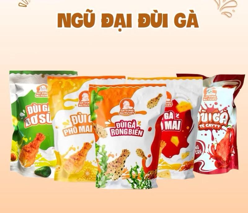 [Chính hãng] COMBO mix Ngũ Đại Đùi Gà Bà Tuyết gồm các vị Đùi gà phô mai, đùi gà rong biển, đùi gà tê cay, đùi gà phô mai ngô, đùi gà bơ sữa, thơm ngon của ĂN CÙNG BÀ TUYẾT hot hot giòn tan ăn vặt bim bim giòn tanFood Food 7 tăm nhà trúng vàng