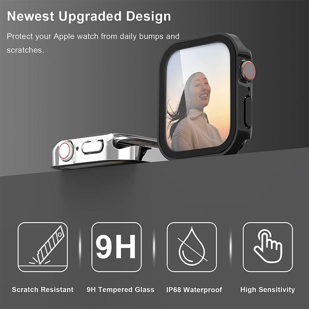 Tempered Glass Case Cover for IWatch Apple Watch Ultra 3 2/Ultra 49mm Series 11 10 9 4 5 6 7 8 SE 3 2 46 42 40mm 41mm 44mm 45mm Anti Gores Waterproofing Screen Protector for Jam Tangan Smartwatch I8 S10 S8 S9 Pro Max T900 T800 Ultra 8 MAX 9 PRO S20 T500 Tempered Glass Case Cover for IWatch Apple Watch Ultra 3 2/Ultra 49mm Series 11 10 9 4 5 6 7 8 SE 3 2 46 42 40mm 41mm 44mm 45mm Anti Gores Waterproofing Screen Protector for Jam Tangan Smartwatch I8 S10 S8 S9 Pro Max T900 T800 Ultra 8 MAX 9 PRO S20 T500