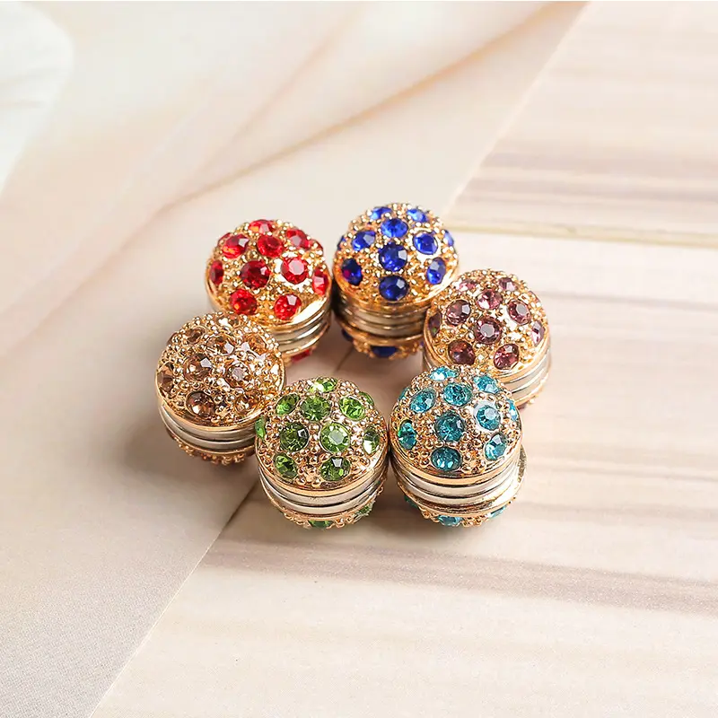 Inlaid Diamond Muslim Magnetic Brooch Scarf Pin