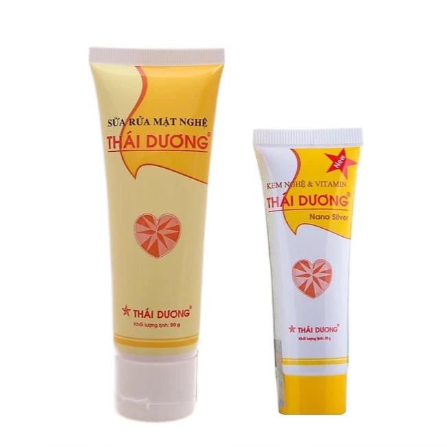 Bộ Sản Phẩm Chăm Sóc Da Sửa Rửa Mặt Nghệ 90g + Kem Nghệ Thái Dương 20g