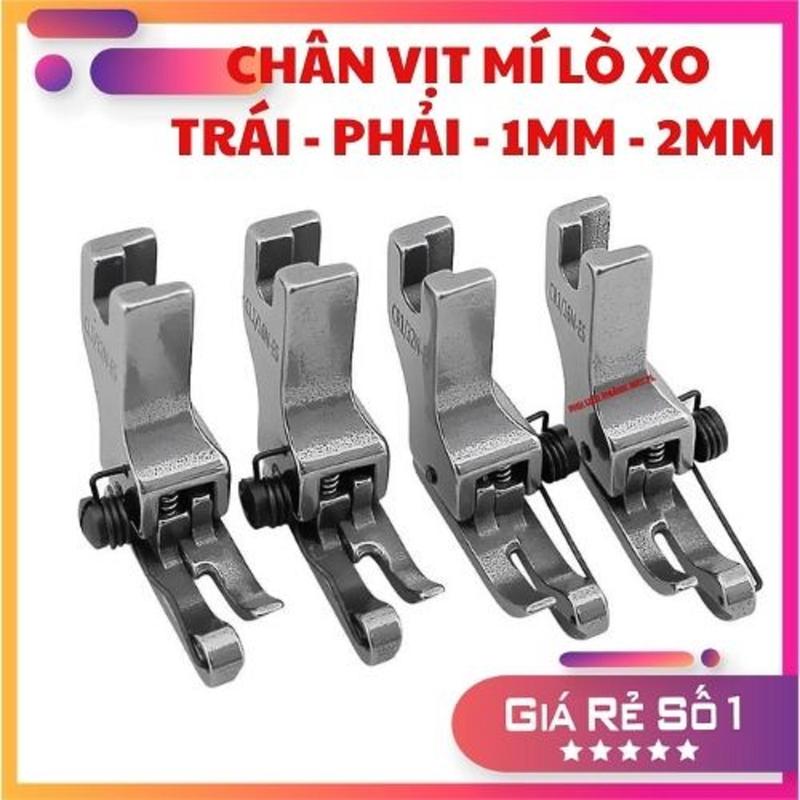 Chân vịt mí phải, mí trái máy may 1 kim có ốc lò xo điều chỉnh