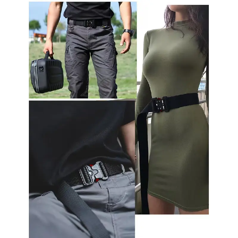 Thắt Lưng Nylon Vải Bố, Dành Cho Nam Và Nữ, Thắt Lưng Chiến Thuật, Đi Bộ Đường Dài Ngoài Trời, Thắt Lưng Khóa Chiến Thuật, Bền, Nhả Dây Nhanh 2