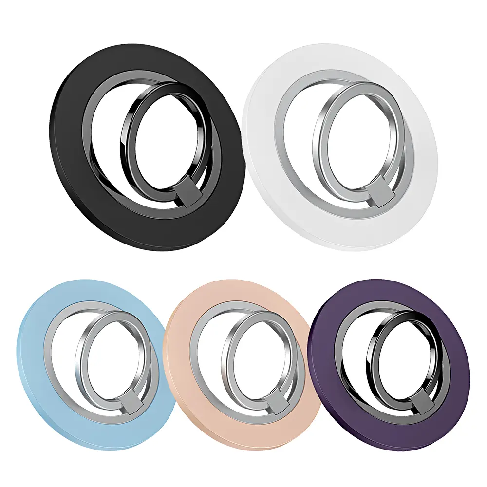 For Magsafe Magnetic Rotate 1Pcs Strong Suction Rotating 360 Wall Stickers Everywhere Folding Ring Phone Holder Alloy Portable jack  reacher  phone  ring