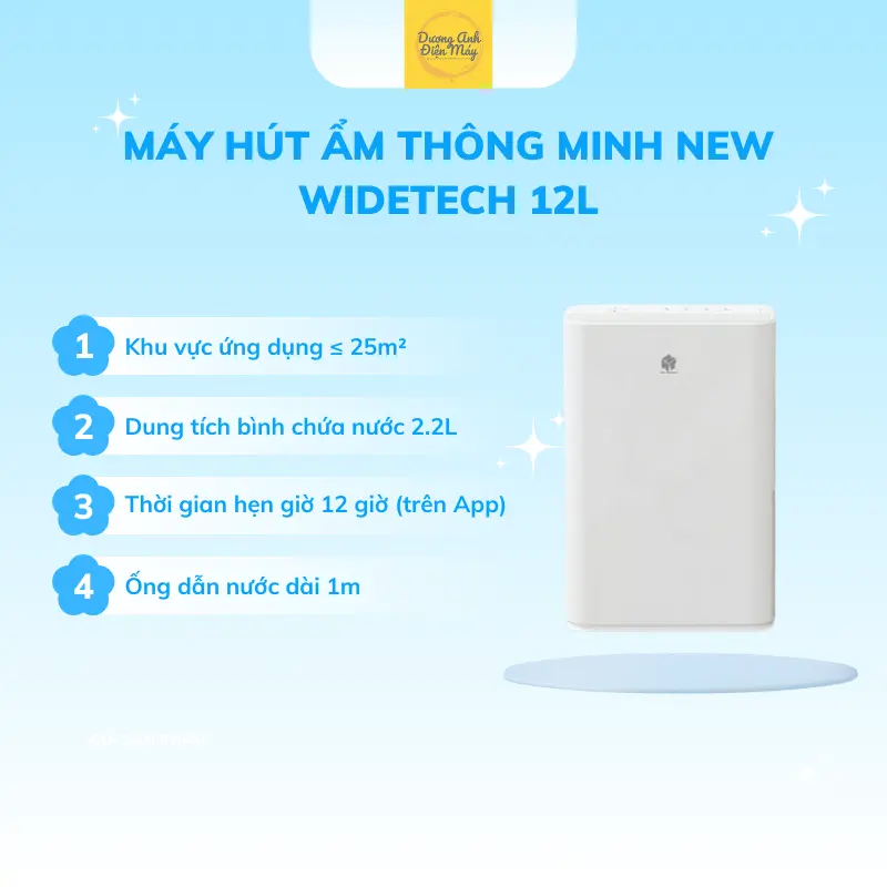 Máy hút ẩm thông minh  Mijia WIDETECH 12 Làm Sạch