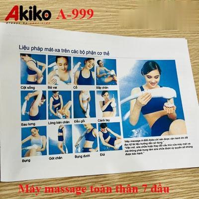 Máy Massage Cầm Tay 7 Đầu Akiko A-999 Công Nghệ Nhật Bản, Siêu Mạnh 4
