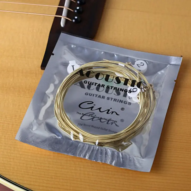 Dây Đàn Guitar Thực Hành, 1 Bộ 6 Chiếc, Làm Bằng Thép Niken, Thích Hợp Cho Guitar Acoustic 2