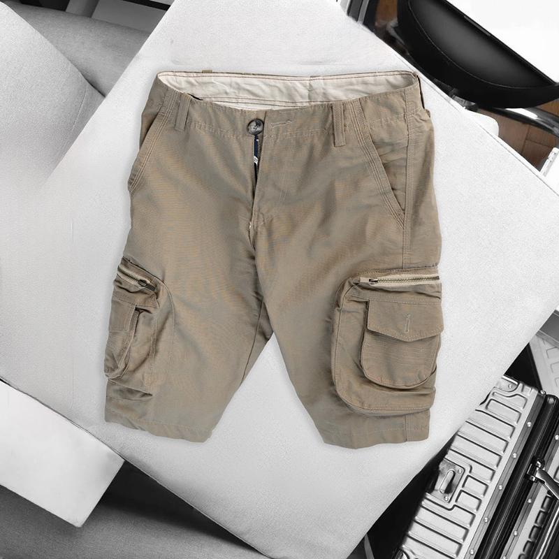 quần short kaki nam túi hộp trung niên 6 túi