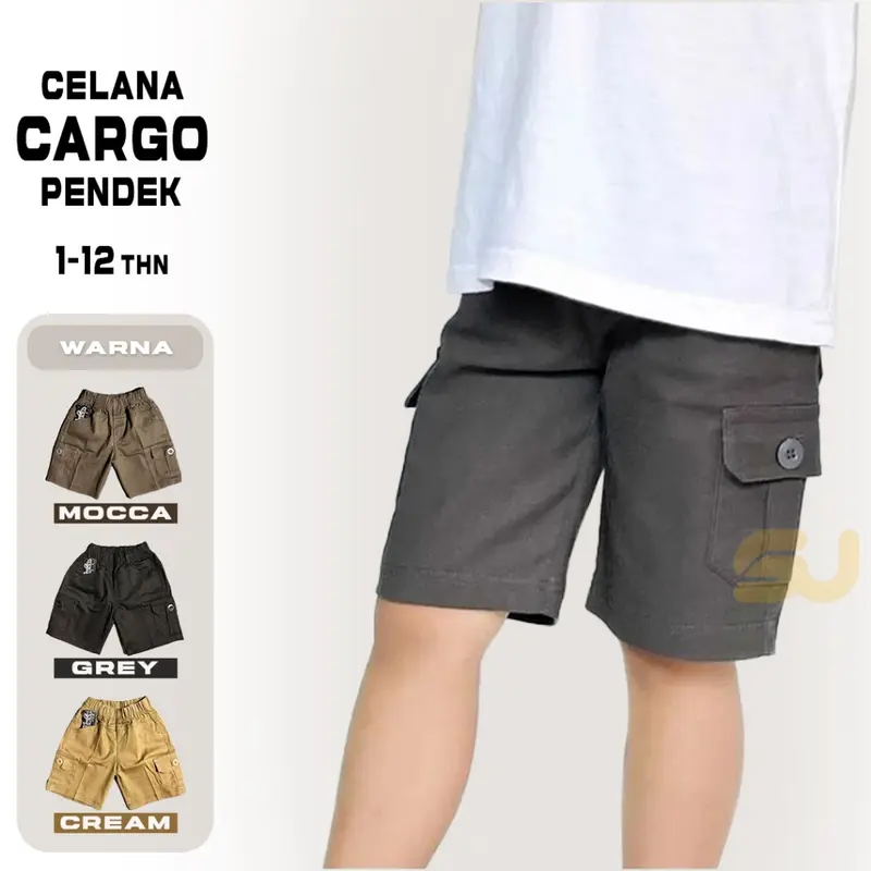 1-12 thn Celana Gamblok Anak Laki Laki Cargo Pendek Anak Premium 4